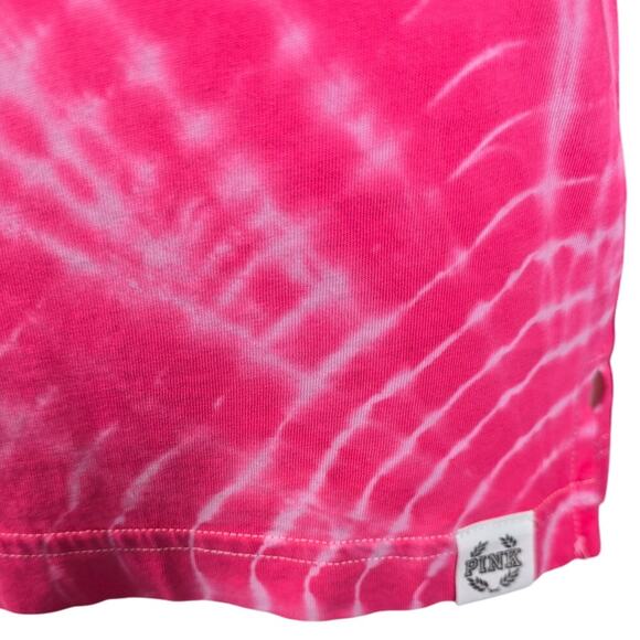 Victoria's Secret PINK Pink Tie Dye Lightweight Long Sleeve T-Shirt Women's S - Picture 2 of 5